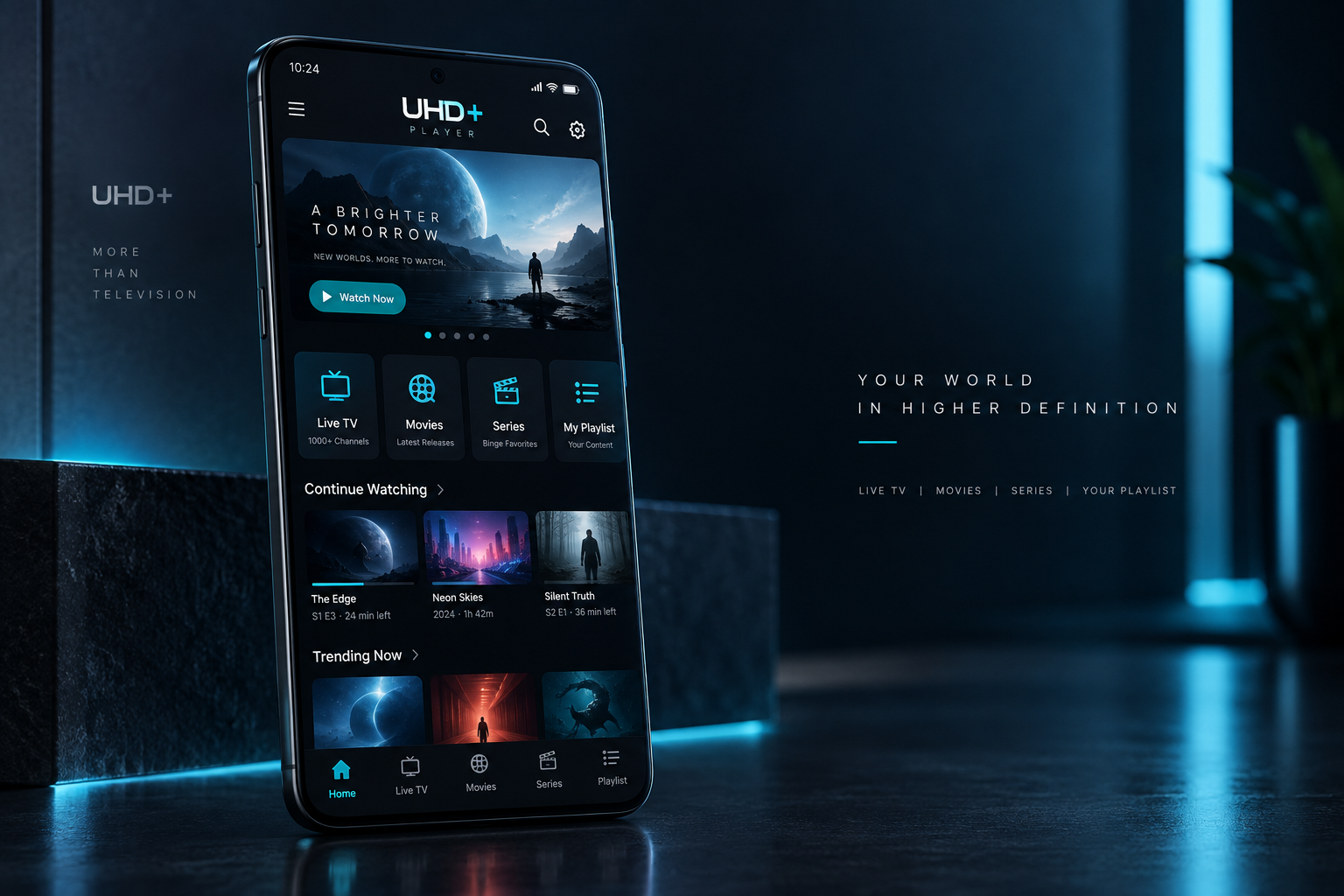 UHD+ Player Mobile application